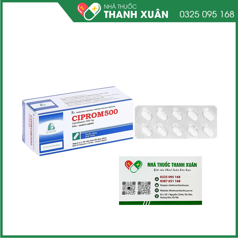 Ciprom 500 thuốc kháng sinh điều trị nhiễm khuẩn